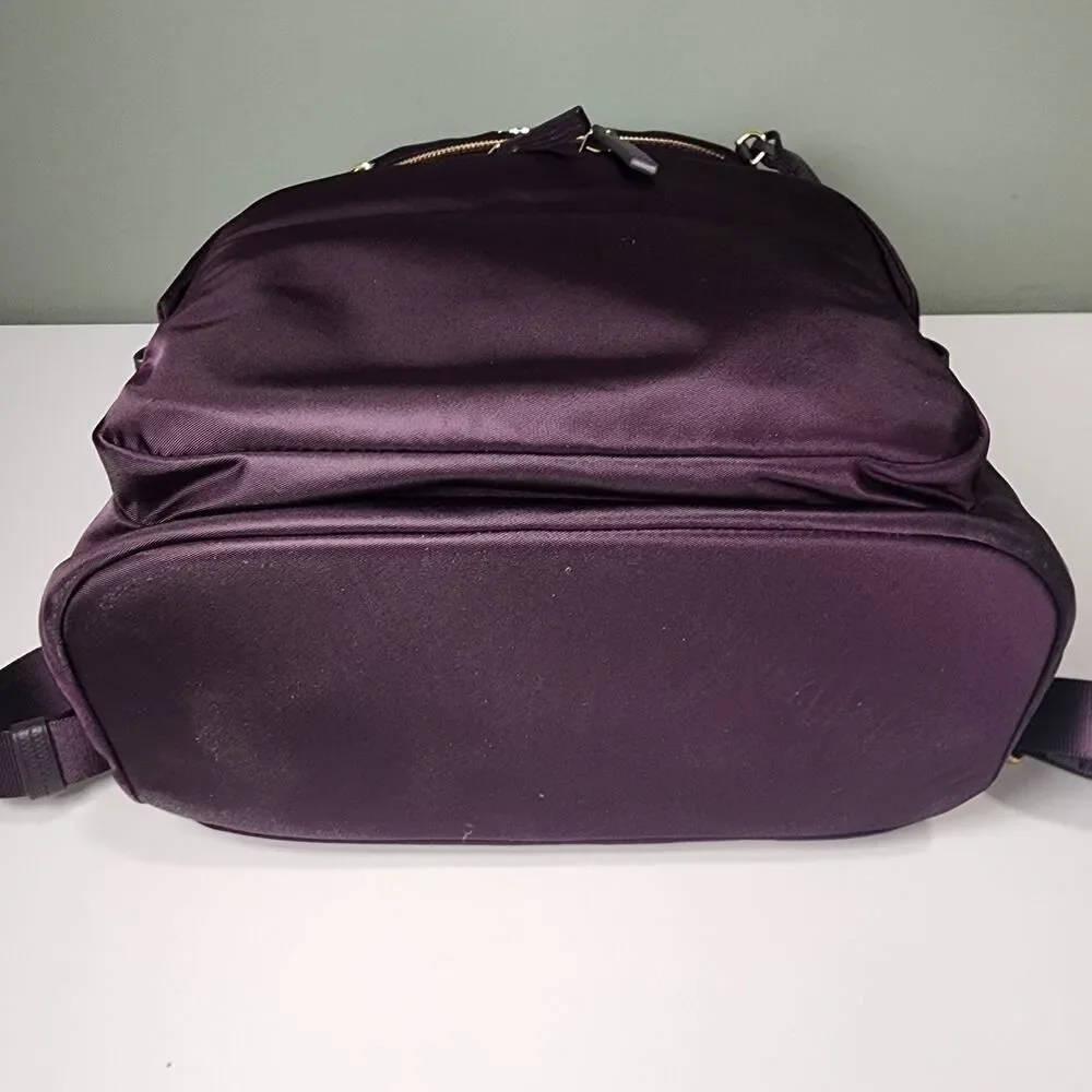 NWT Tumi Voyageur HARRIET 14.25” Nylon Laptop Backpack Black Berry Purple